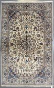 EARLY 20TH CENTURY CENTRAL PERSIAN PART SILK NAIN RUG