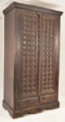 INDIAN STYLE SHEKHAWATI HARDWOOD TWIN DOOR WARDROBE
