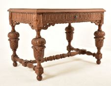 FLEMISH 19TH CENTURY OAK CUP & COVER WRITING TABLE
