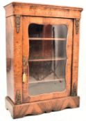 VICTORIAN 19TH CENTURY WALNUT & MARQUETRY PIER CABINET