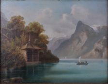 AFTER HUBERT SATTLER - 19TH CENTURY OIL ON BOARD PAINTING