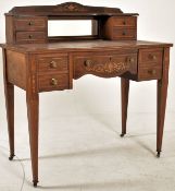 EDWARDIAN ROSEWOOD INLAID BONHEUR DE JOUR WRITING DESK