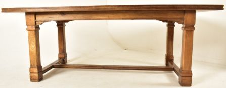 LARGE CONTINENTAL HARDWOOD MOSAIC WORK REFECTORY TABLE