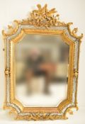 LARGE ITALIAN VENETIAN 19TH CENTURY GILT GESSO WALL MIRROR