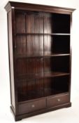 VICTORIAN STYLE MAHOGANY OPEN FRONT BOOKCASE