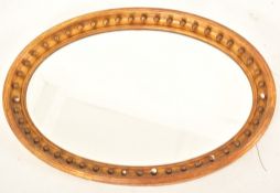 VICTORIAN 19TH CENTURY GILTWOOD OVAL MIRROR