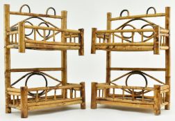 VICTORIAN AESTHETIC MOVEMENT BAMBOO HANGING BOOKSHELVES