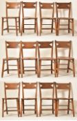 TWELVE VICTORIAN BEECH & ELM WINDSOR DINING CHAIRS