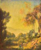 EDWARD ROWORTH - GOLDEN HOUR - 20TH CENTURY OIL PAINTING