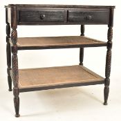 AESTHETIC MOVEMENT MANNER EBONISED WHATNOT TABLE