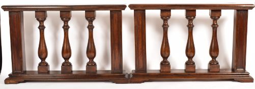PAIR OF 19TH CENTURY VICTORIAN MAHOGANY BALUSTRADES