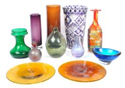 COLLECTION OF VINTAGE 20TH CENTURY STUDIO ART GLASS