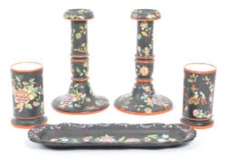 COLLECTION OF 19TH CENTURY POLYCHROME CHINOISERIE CERAMICS