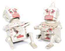 TWO ORIGINAL EARLY 20TH CENT HUBLEY DIE CAST MONEY BOX ROBOTS