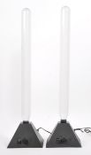 PAIR OF CONTEMPORARY DISPLAY INDUCTION PLASMA PILLAR LIGHTNING