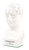 20TH CENTURY CERAMIC PHRENOLOGY HEAD BY LN FOWLER