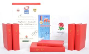 BRITISH RUGBY EPHEMERA - BOUND PROGRAMMES - AUTOGRAPHS