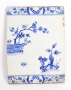 19TH CENTURY CHINESE BLUE AND WHITE TILE