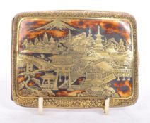1940S VINTAGE BRASS CHINESE CIGARETTE CASE