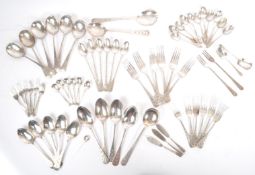COLLECTION OF WHITE METAL CUTLERY FLATWARE