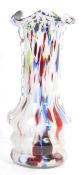 MID 20TH CENTURY VINTAGE SPLATTER GLASS VASE