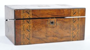 19TH CENTURY VICTORIAN TUNBRIDGE WARE WRITING SLOPE