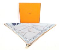 VINTAGE HERMES FRANK MANLIK 100% SILK SCARF