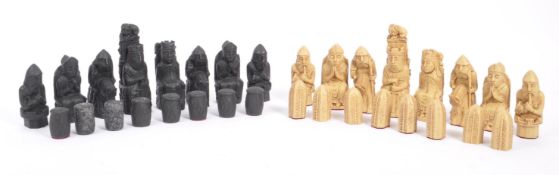 20TH CENTURY RESIN ISLE OF LEWIS CHESSMEN CHESS PIECES