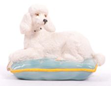 LATE 20TH CENTURY MATTE FINISH WHITE BESWICK POODLE