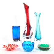 COLLECTION OF RETRO MID 20TH CENTURY STUDIO ART GLASS