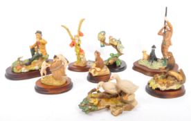 COLLECTION OF AYNSLEY / BORDER FINE ART RESIN ANIMAL FIGURES