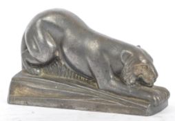 20TH CENTURY SPELTER PANTHER FIGURE