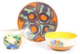 THREE MID CENTURY CLARICE CLIFF POOLE & SUSIE COOPER CERAMICS