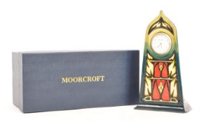 CONTEMPORARY MOORCROFT POTTERY CERAMIC CLOCK