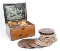 19TH CENTURY WALNUT CASED GERMAN SYMPHONION