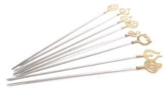 EIGHT LATE 20TH CENTURY TURKISH STICK SWORDS