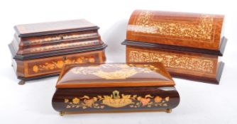 COLLECTION OF THREE VINTAGE 20TH CENTURY MUSIC BOXES