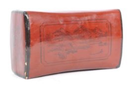 EARLY 20TH CENTURY CHINESE LACQUERED PILLOW