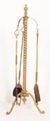 VICTORIAN 19TH CENTURY BRASS FIRESIDE COMPANION SET