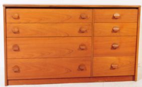 MID 20TH CENTURY STAG FURNITURE TEAK CHEST OF DRAWERS