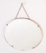 EARLY 20TH CENTURY ART DECO OVAL WALL MIRROR