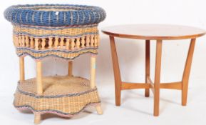 TWO VINTAGE MID 20TH CENTURY CIRCULAR OCCASIONAL TABLES