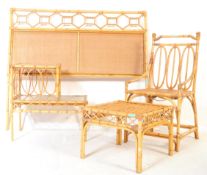 COLLECTION OF VINTAGE 20TH CENTURY RATTAN & BAMBOO FURNITURE