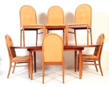NATHAN - MID CENTURY TEAK DINING TABLE AND SIX CHAIRS