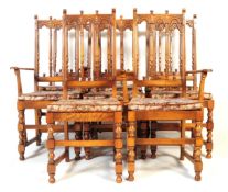 EIGHT MID CENTURY ERCOL OLD COLONIAL DINING CHAIRS