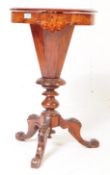 VICTORIAN 19TH CENTURY MARQUETRY INLAID SEWING TABLE