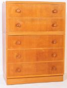 RETRO MID 20TH CENTURY MEREDEW OAK CHEST OF DRAWERS