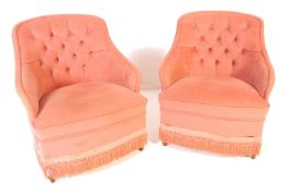PAIR OF VINTAGE 20TH CENTURY CIRCA 1950S BOUDOIR CHAIRS