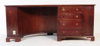 VINTAGE 20TH CENTURY MAHOGANY HALF MOON OFFICE DESK