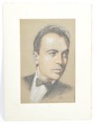 PHILIP POYSER - STUDY FOR HERBERT LOM - CHARCOAL ON PAPER